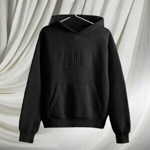 Taylor Swift Tortured Poet Department Black Embossed Hoodie